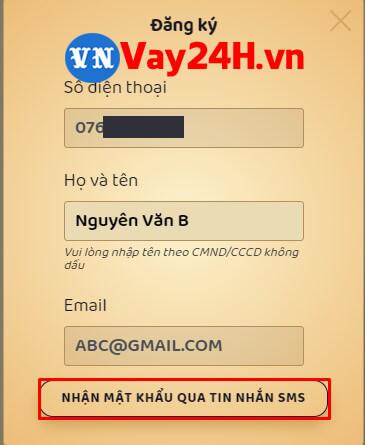 Các bước đăng ký vay tiền Cashberry bước 2 Các bước đăng ký vay tiền Cashberry bước 2