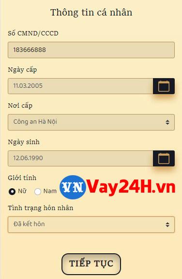 Các bước đăng ký vay tiền Cashberry bước 3 Các bước đăng ký vay tiền Cashberry bước 3