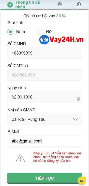 Hướng dẫn đăng k&yacute; vay tiền senmo 2