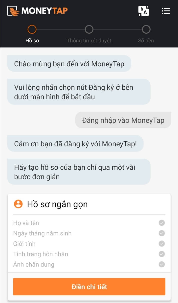 C&aacute;ch đăng k&yacute; vay tiền MoneyTap