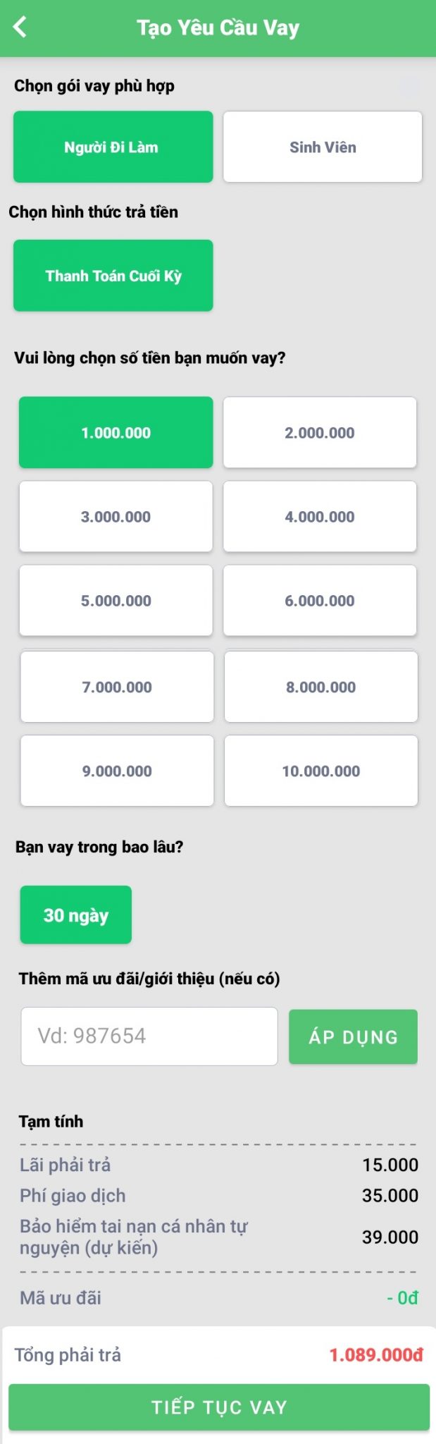 Đăng k&yacute; hạn mức vay ph&ugrave; hợp