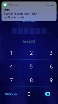 Nhập m&atilde; OTP x&aacute;c thực